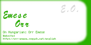 emese orr business card